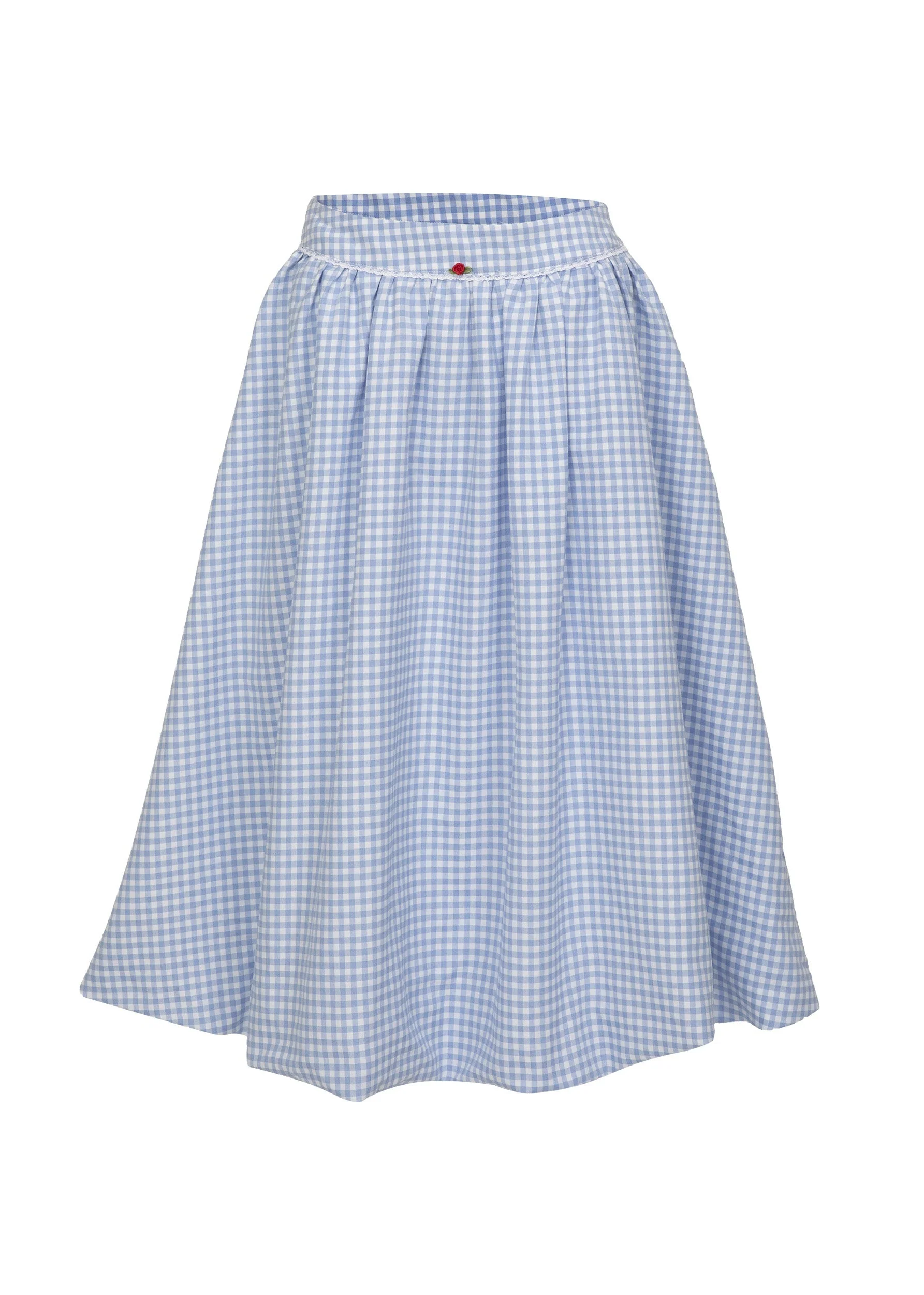 ALBA LIGHT BLUE GINGHAM - SKIRT - Image 6