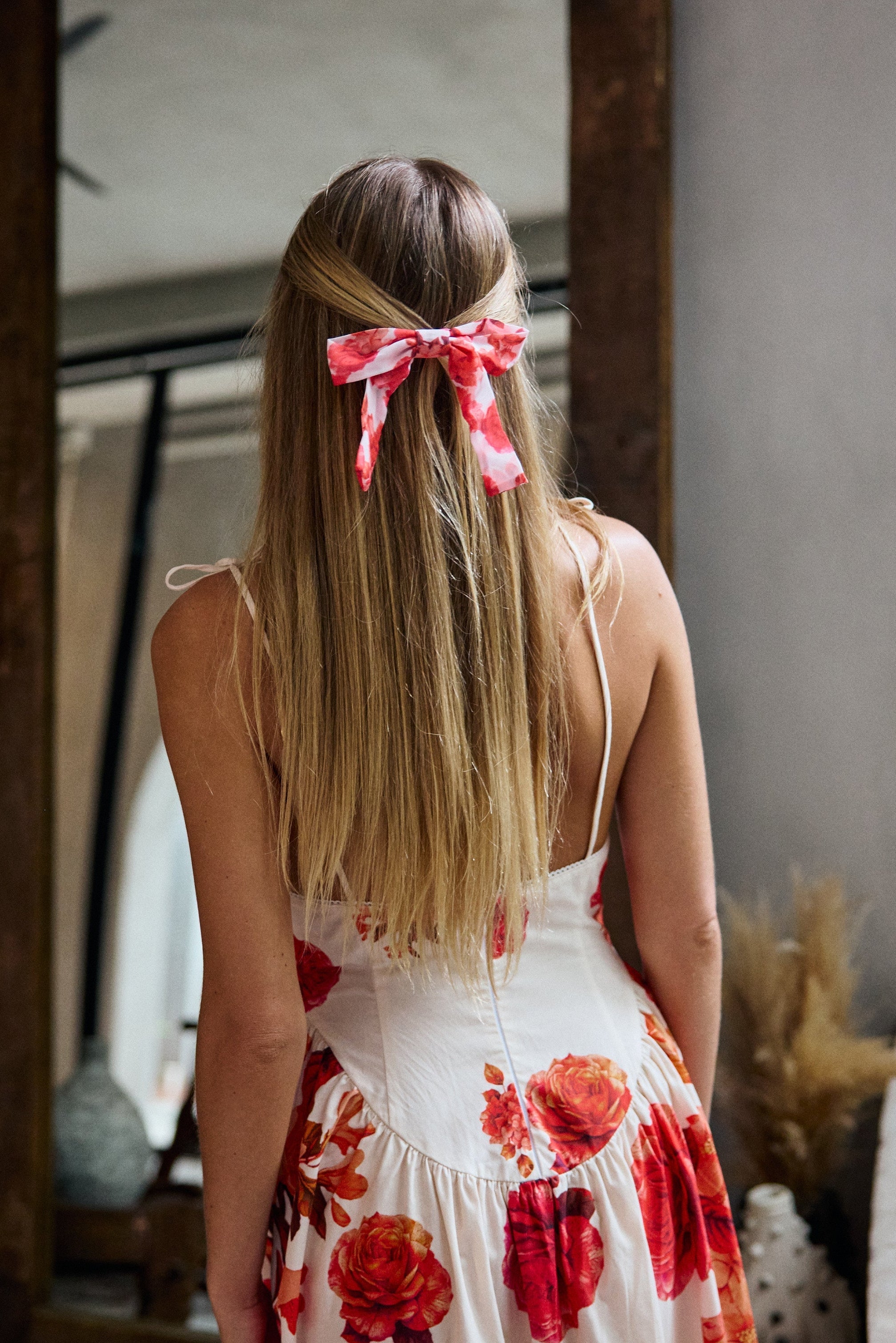BOW ROMANTIC FLOWERS - HAIR CLIP