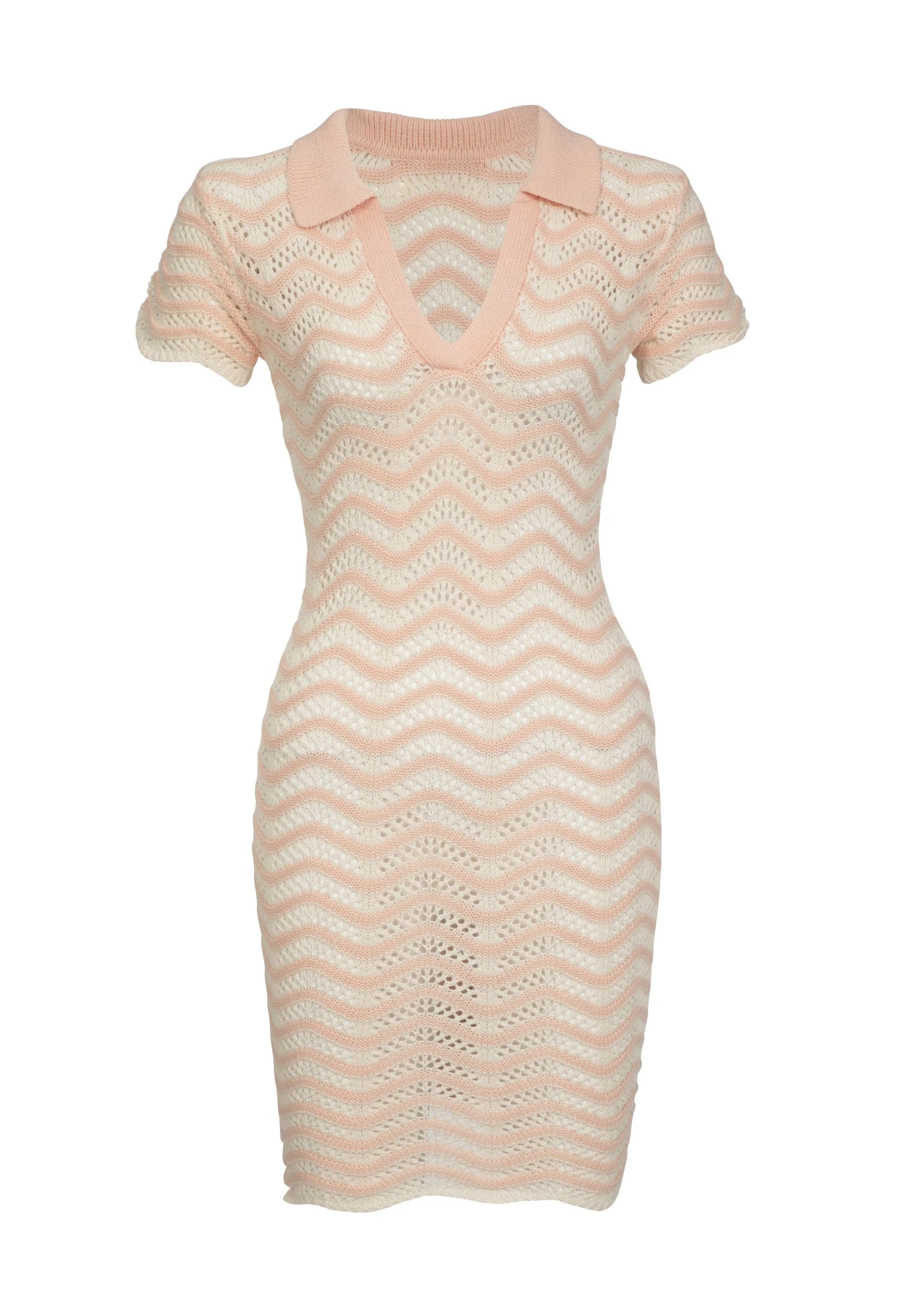 COCO KNITTED PINK STRIPES - MINI DRESS - Image 6