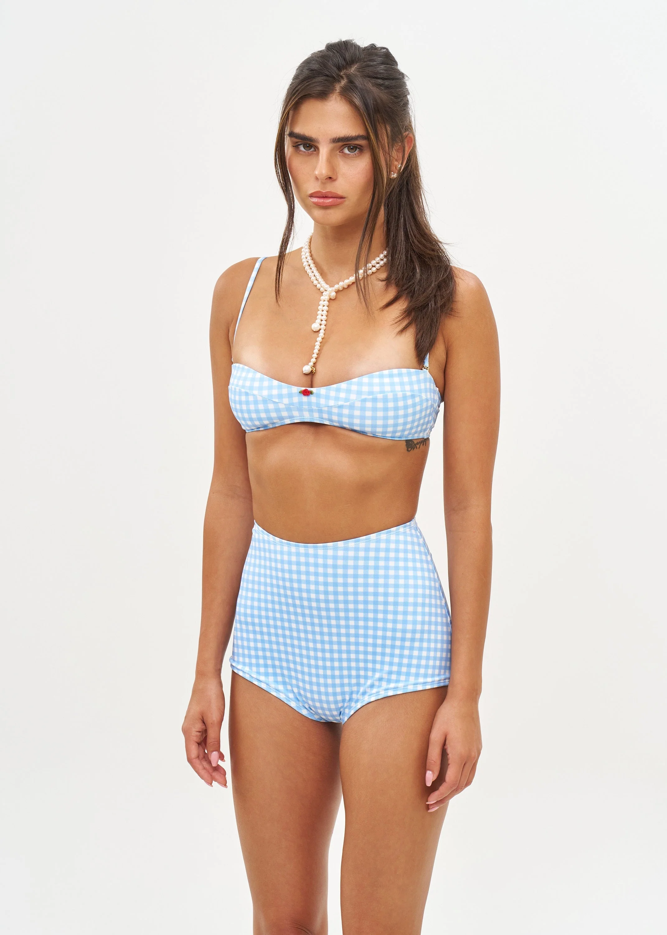 DON LIGHT BLUE GINGHAM - TOP - Image 4