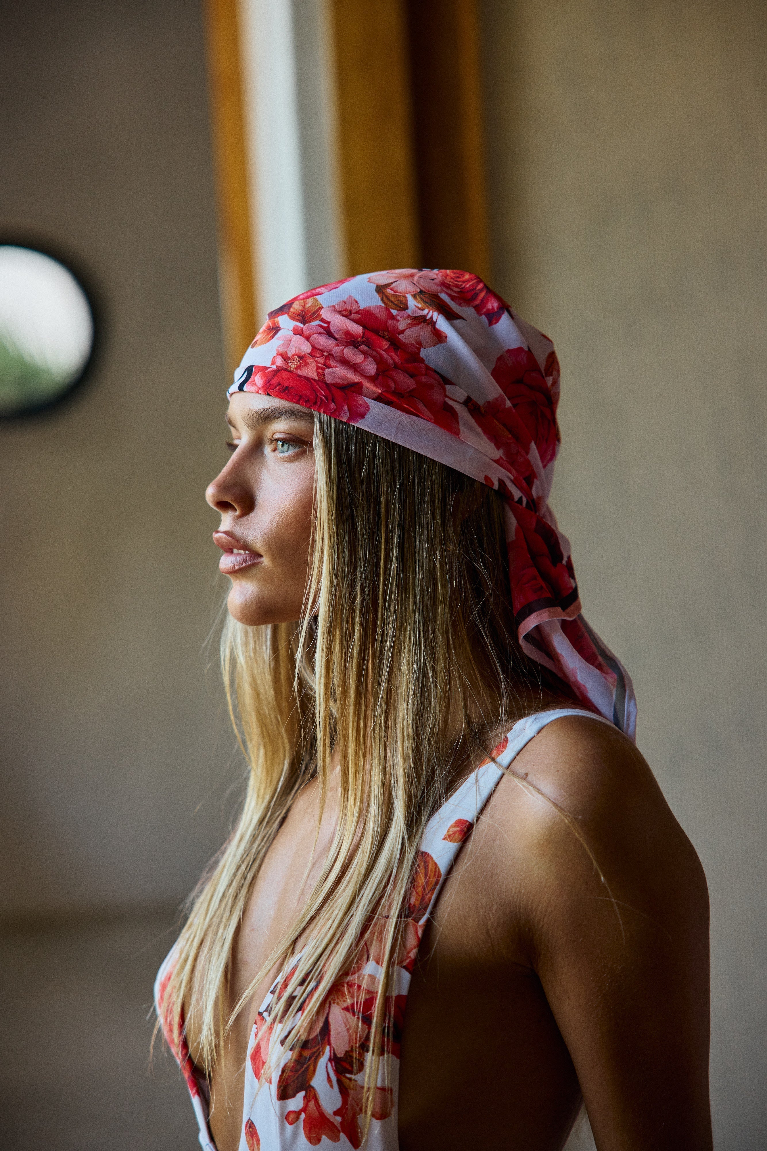 HEAD SCARF - ROMANTIC FLOWERS - Image 3