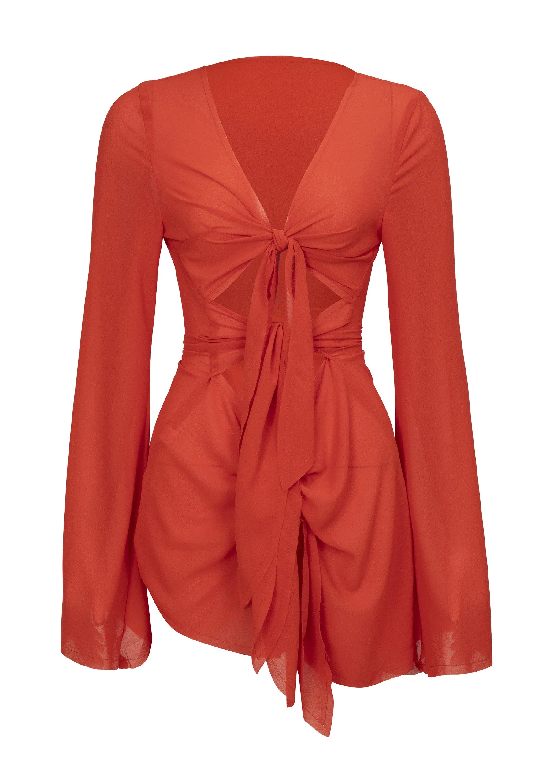 MACI SCARLET RED - MINI DRESS - Image 6