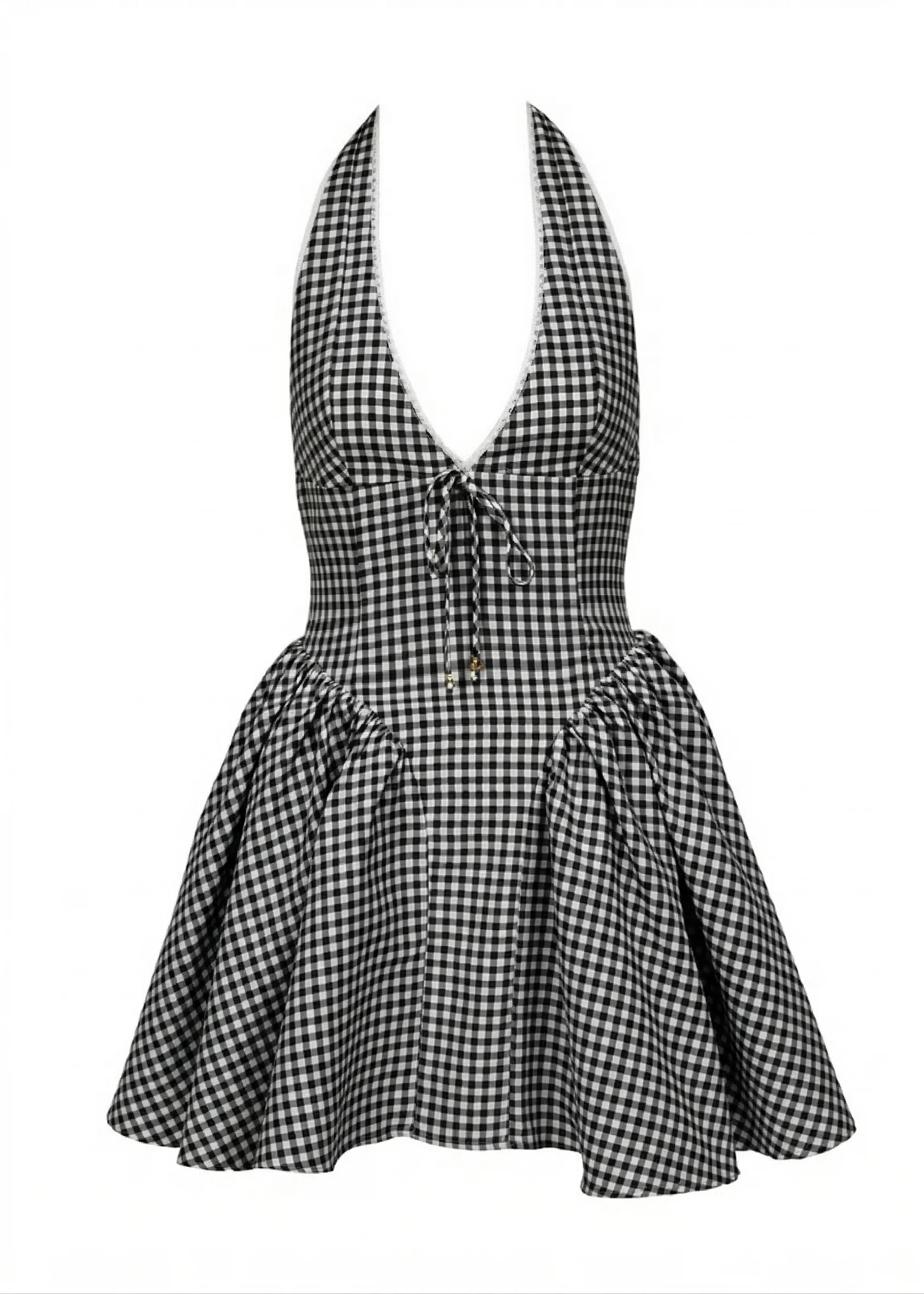 MICAELA BLACK & WHITE GINGHAM - DRESS - Image 6