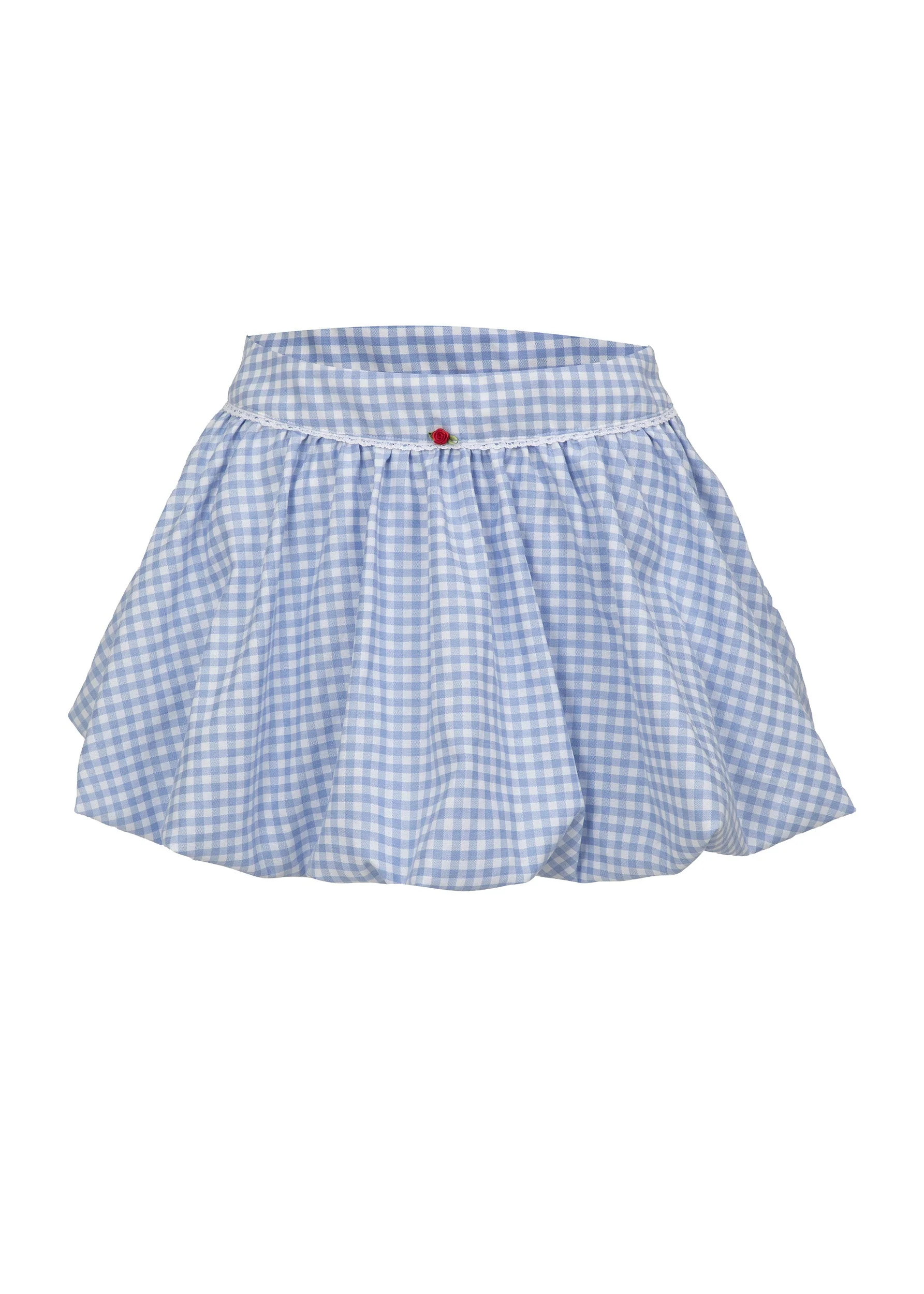 MICAELA LIGHT BLUE GINGHAM - SKIRT - Image 6