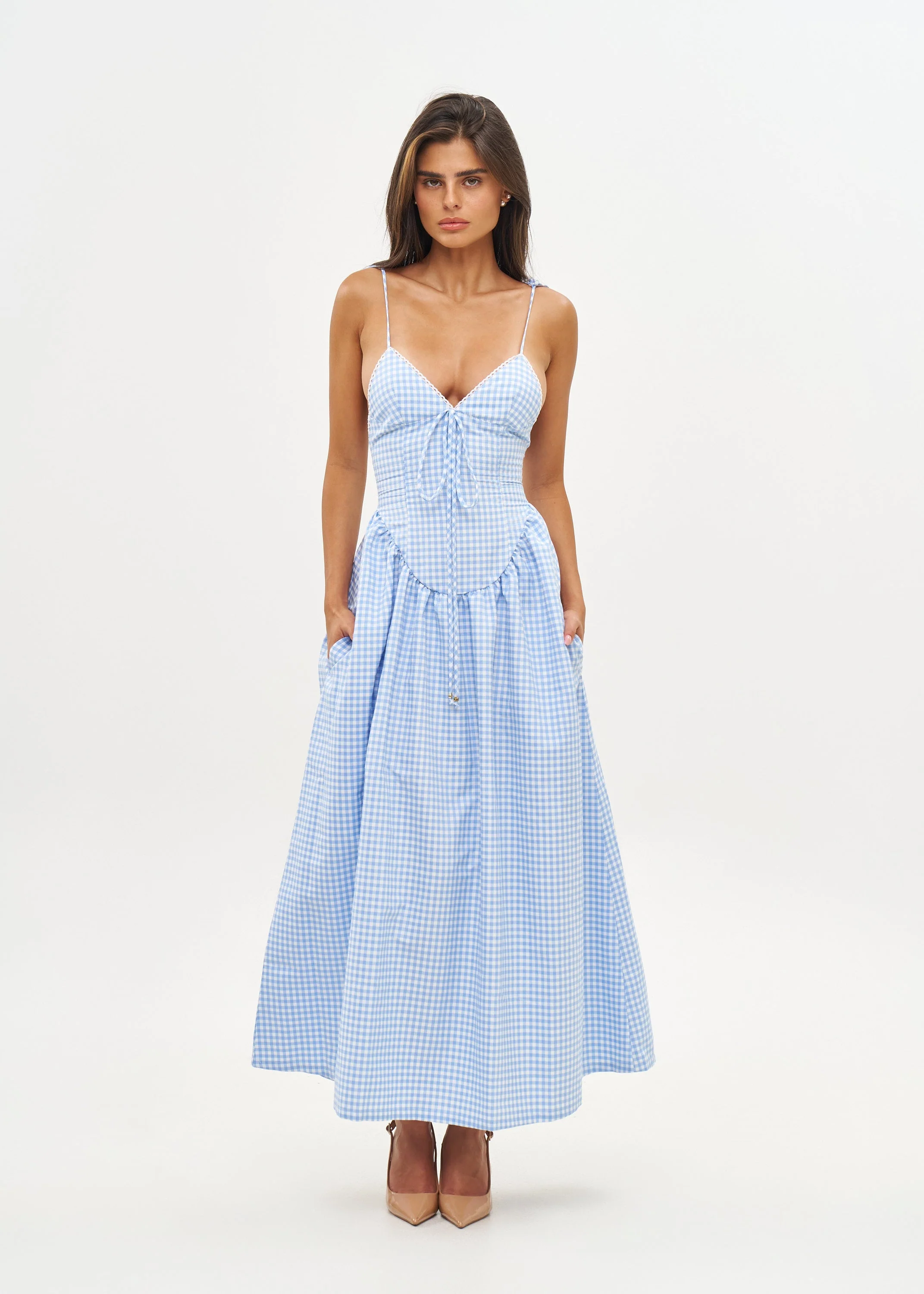 PALOMA LIGHT BLUE GINGHAM - DRESS - Image 4
