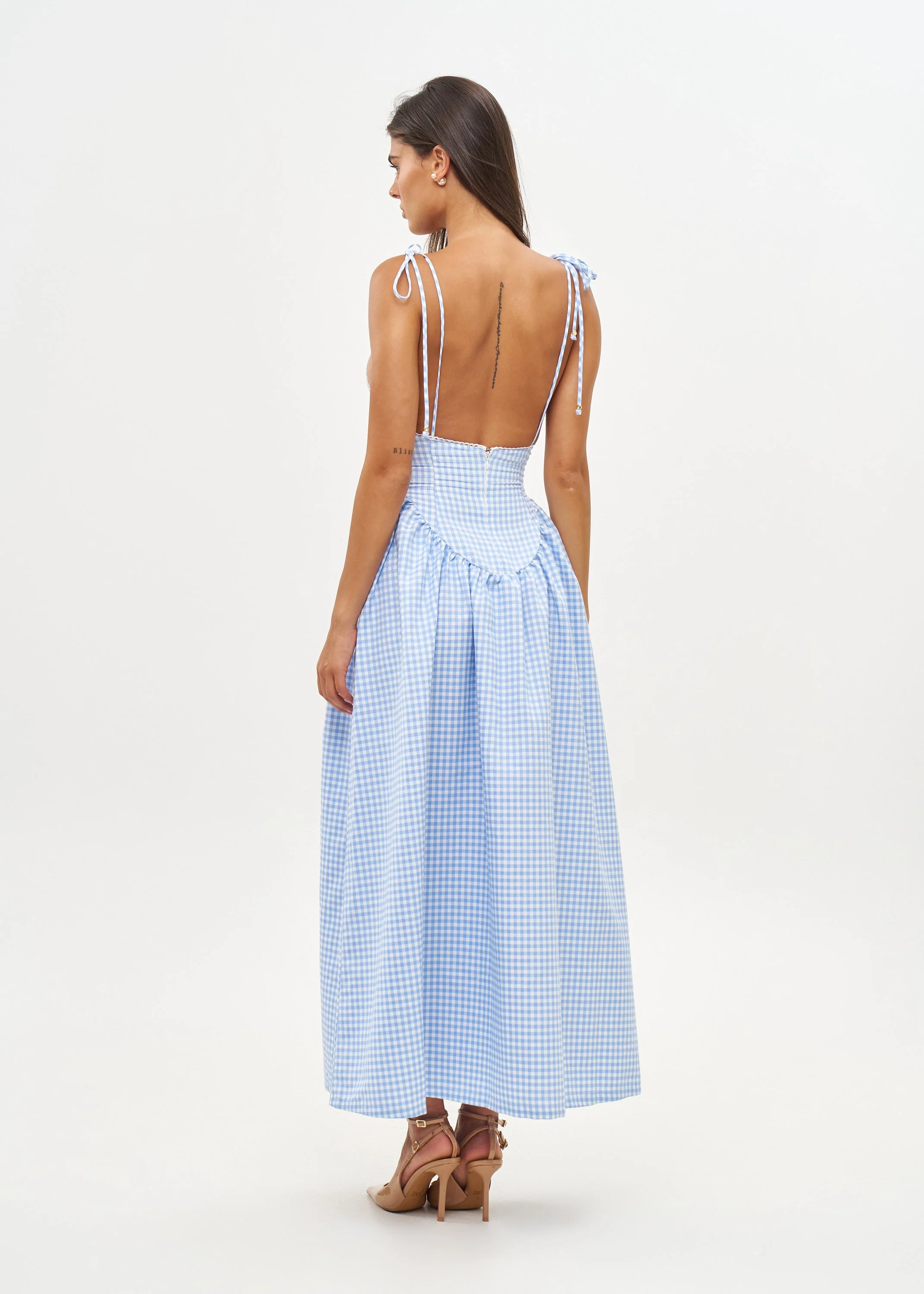 PALOMA LIGHT BLUE GINGHAM - DRESS - Image 5