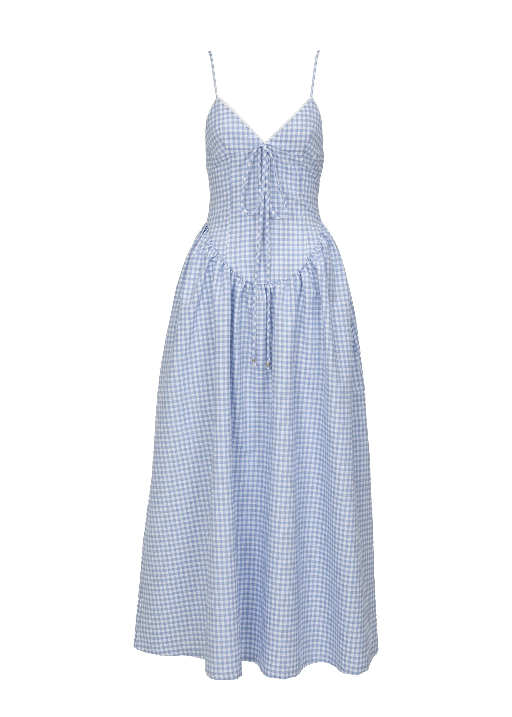 PALOMA LIGHT BLUE GINGHAM - DRESS - Image 6